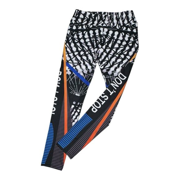 High Waist Don’t Stop Geometric Yoga Pants Stretchy Pilates Workout Sport XL - Picture 1 of 8